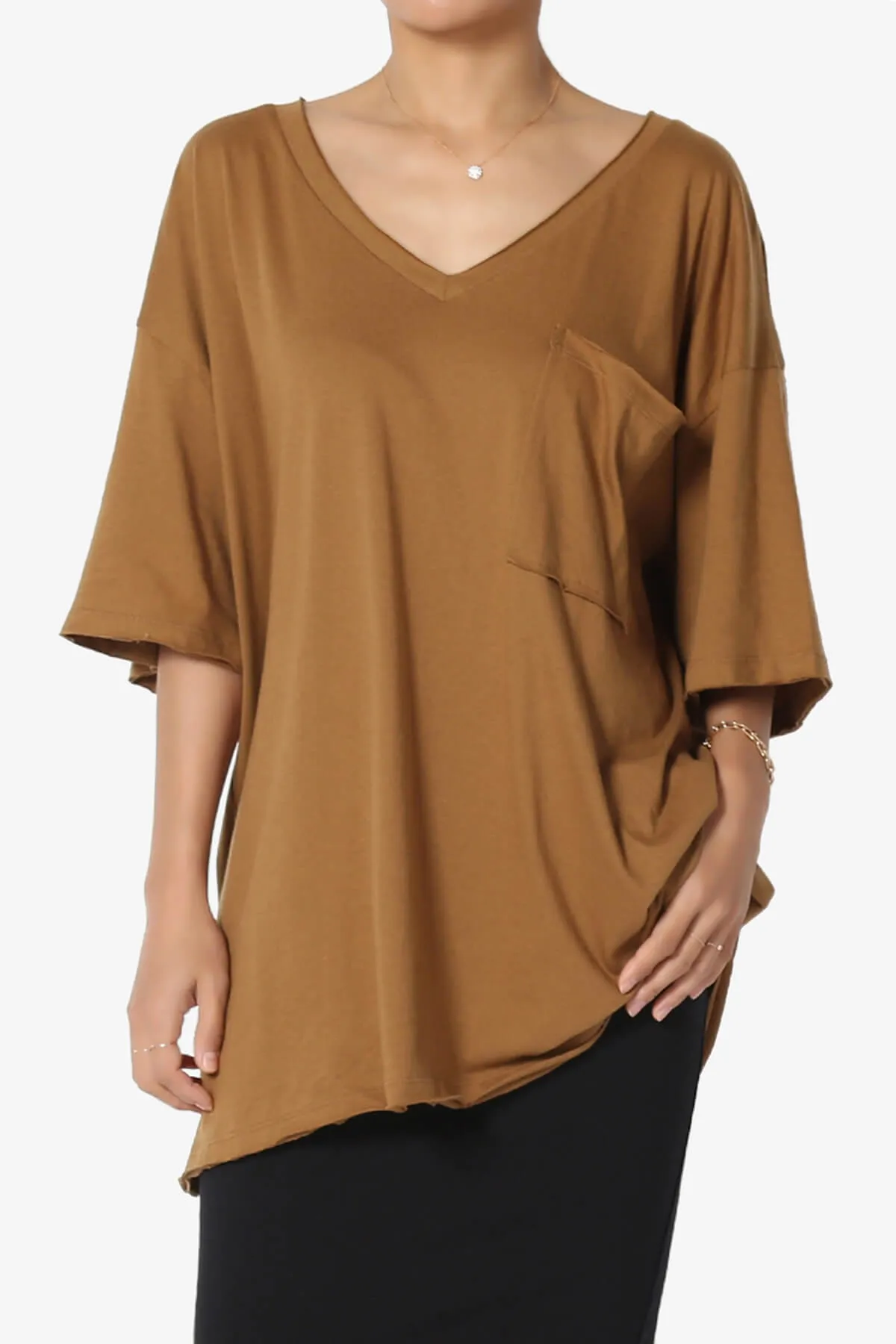 Charlie V Neck Pocket Boyfriend Tee