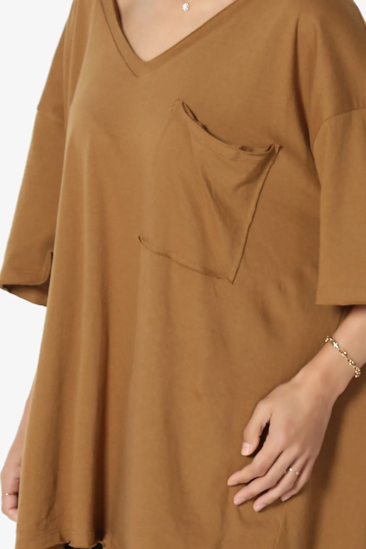 Charlie V Neck Pocket Boyfriend Tee