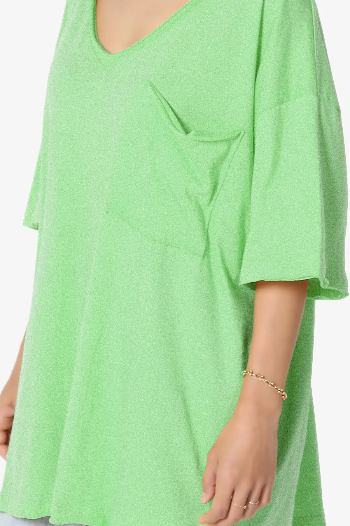 Charlie V Neck Pocket Boyfriend Tee