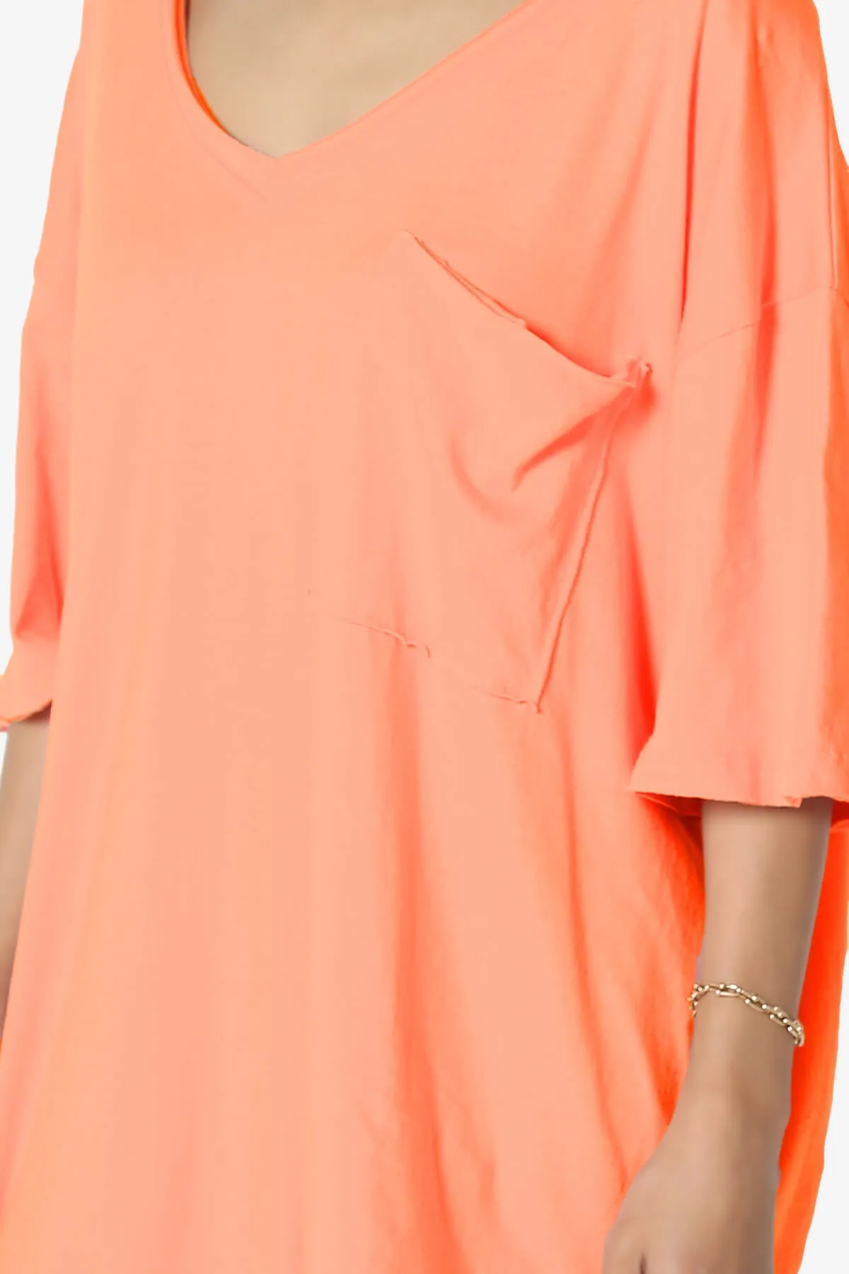 Charlie V Neck Pocket Boyfriend Tee
