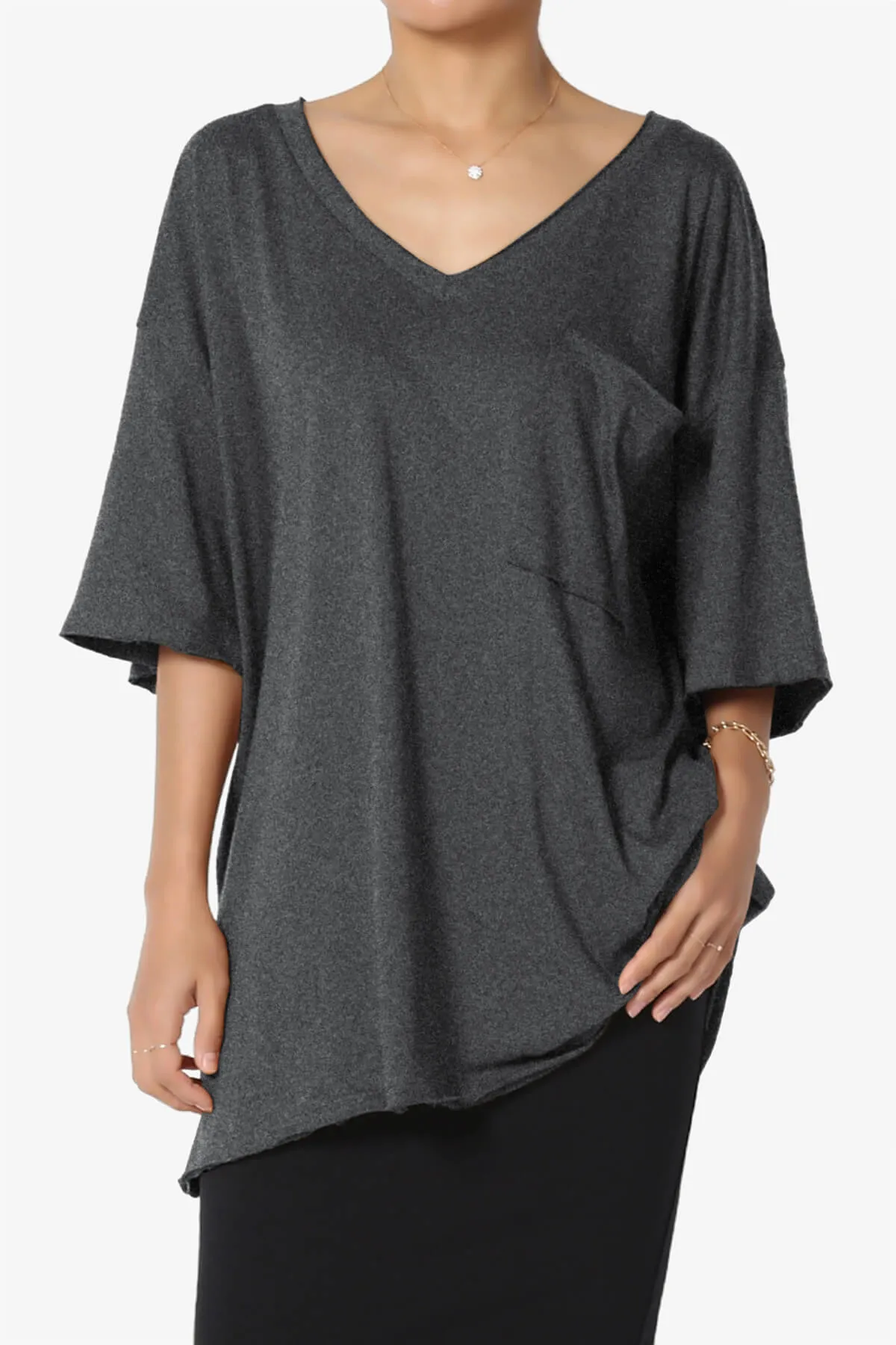 Charlie V Neck Pocket Boyfriend Tee