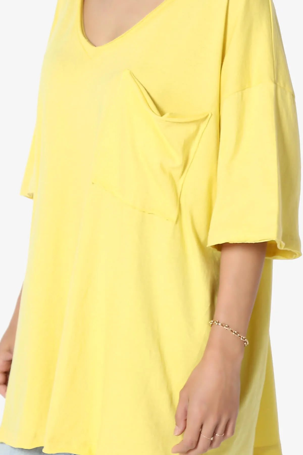Charlie V Neck Pocket Boyfriend Tee