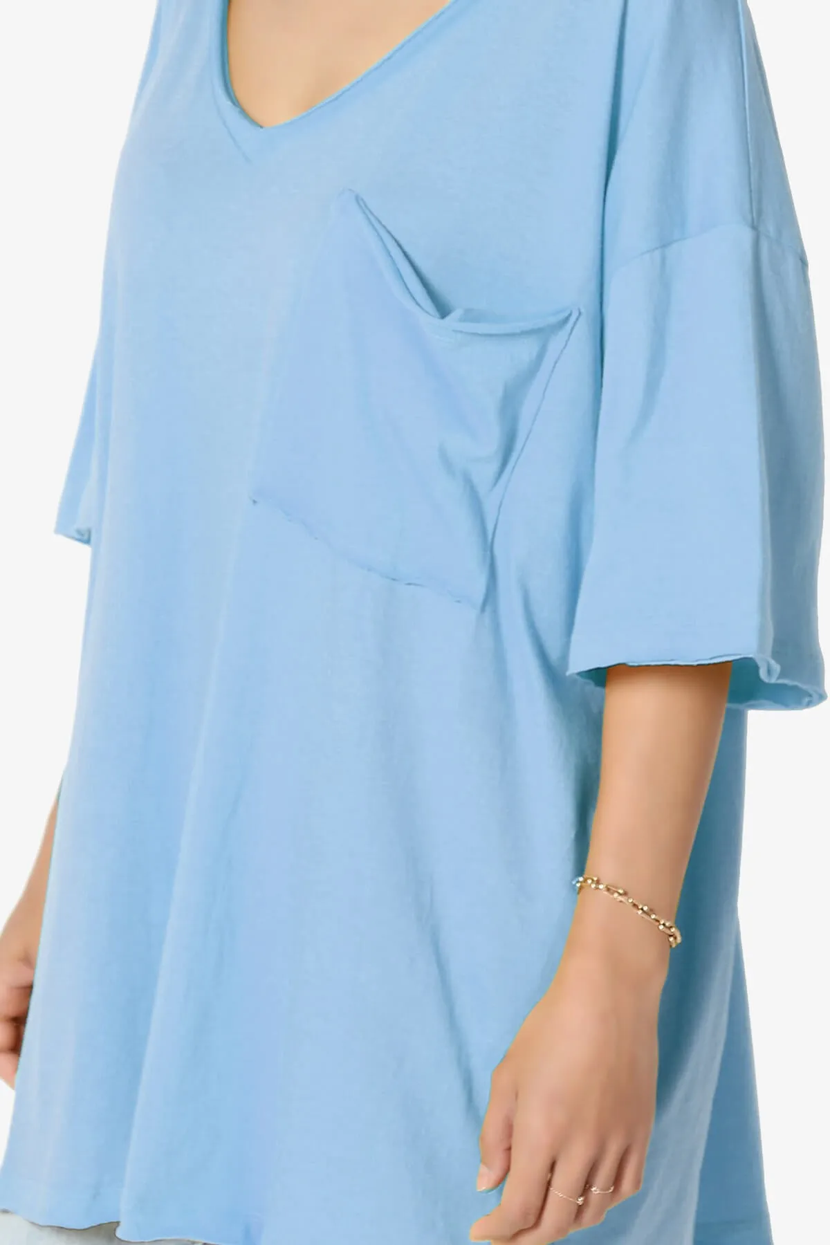 Charlie V Neck Pocket Boyfriend Tee