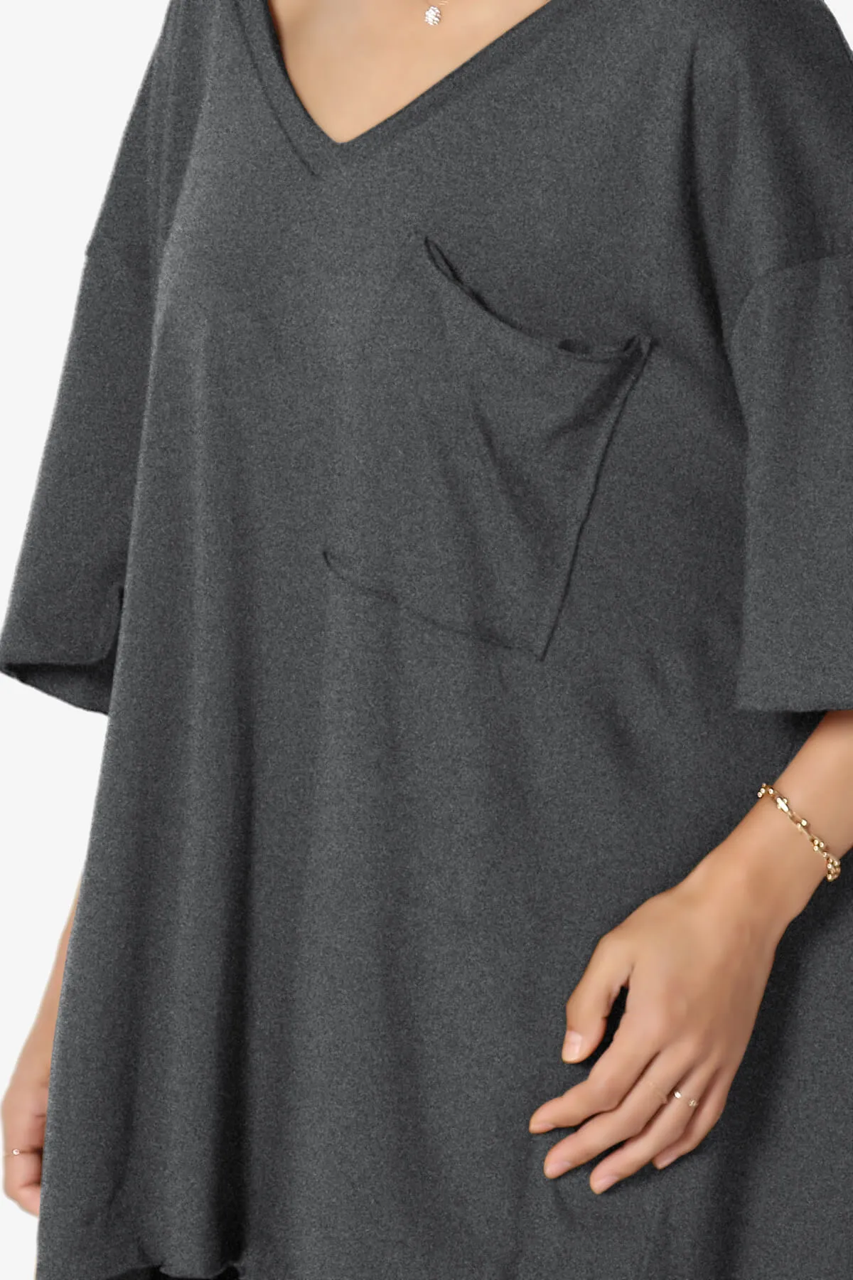 Charlie V Neck Pocket Boyfriend Tee