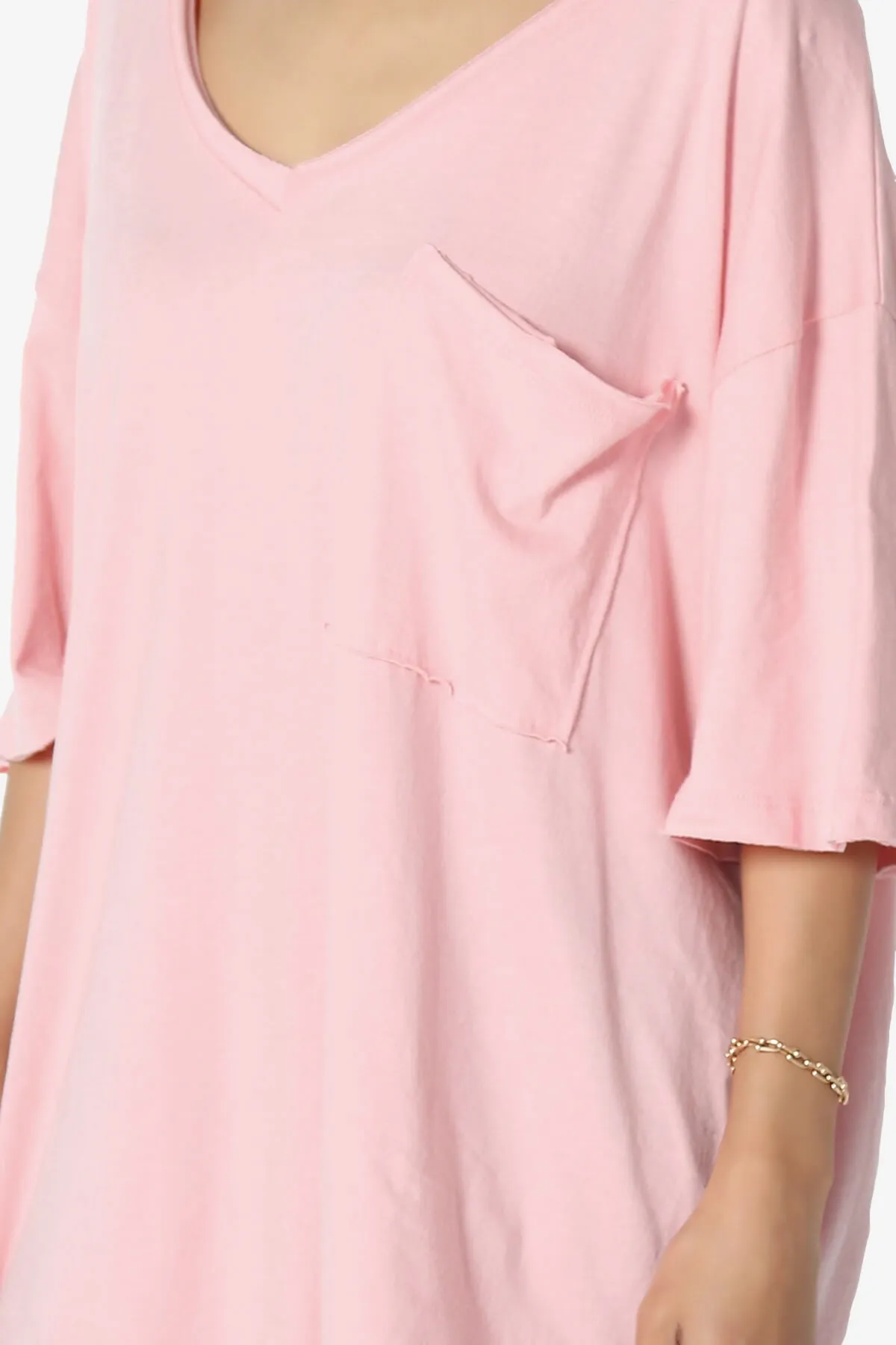 Charlie V Neck Pocket Boyfriend Tee