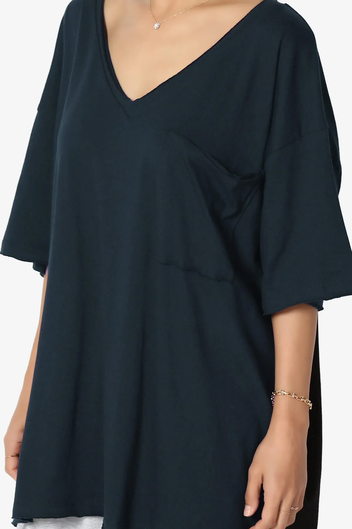 Charlie V Neck Pocket Boyfriend Tee