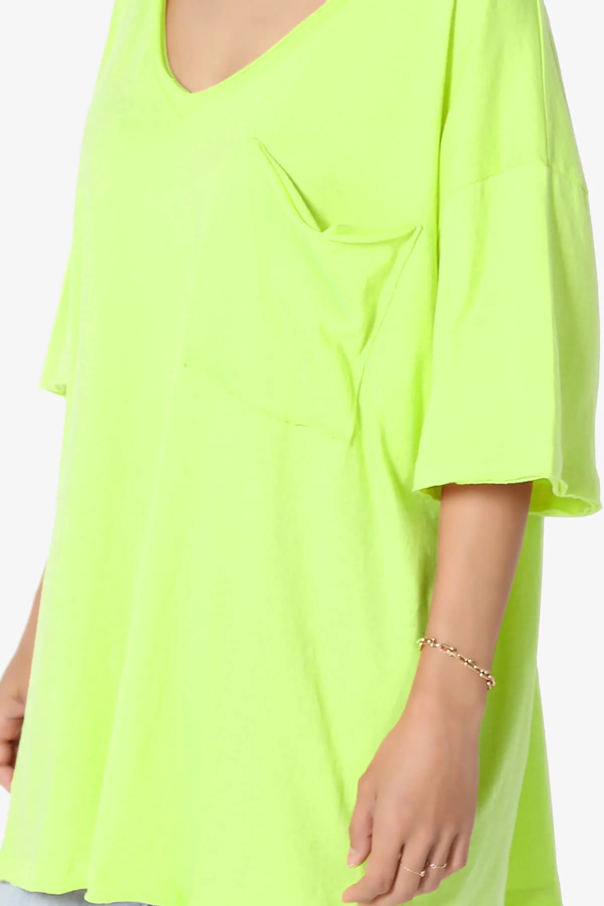 Charlie V Neck Pocket Boyfriend Tee