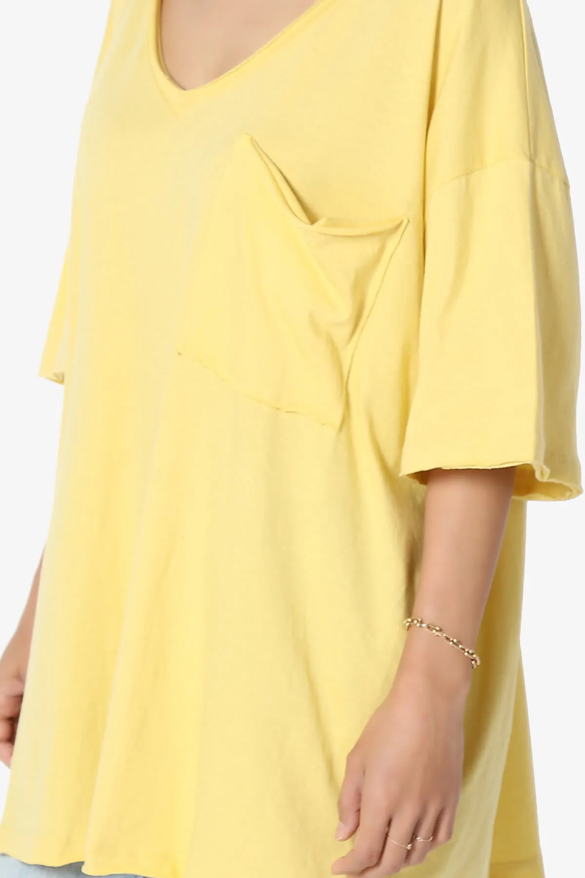 Charlie V Neck Pocket Boyfriend Tee