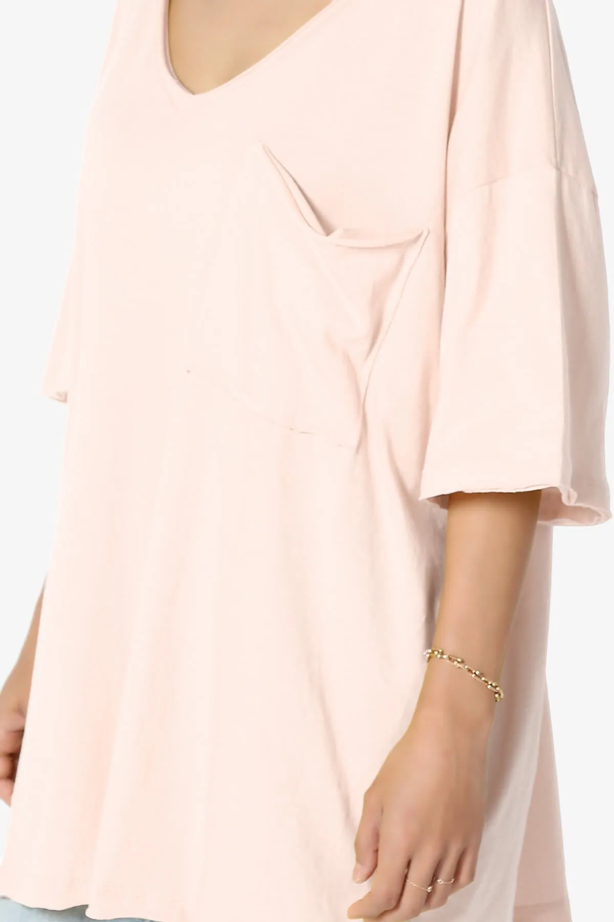 Charlie V Neck Pocket Boyfriend Tee