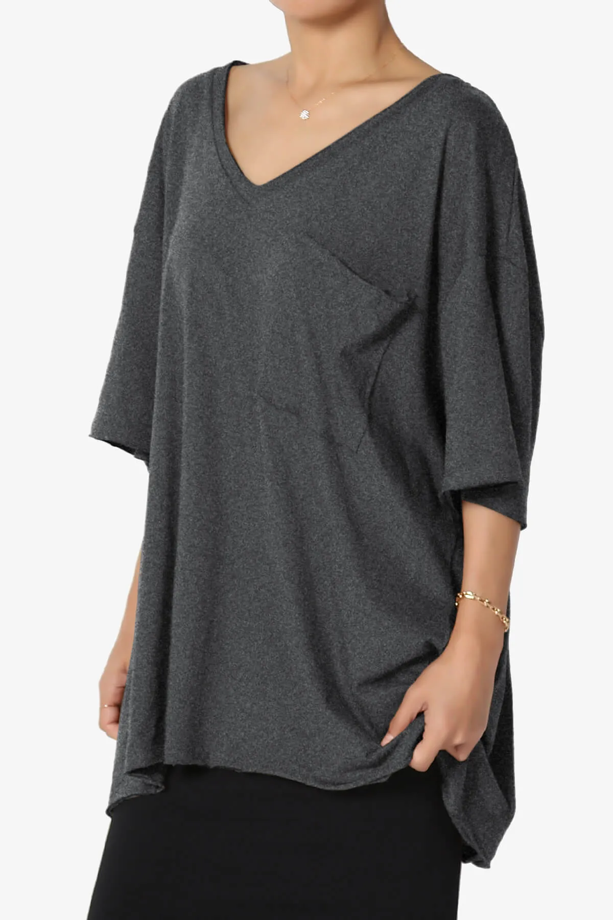 Charlie V Neck Pocket Boyfriend Tee