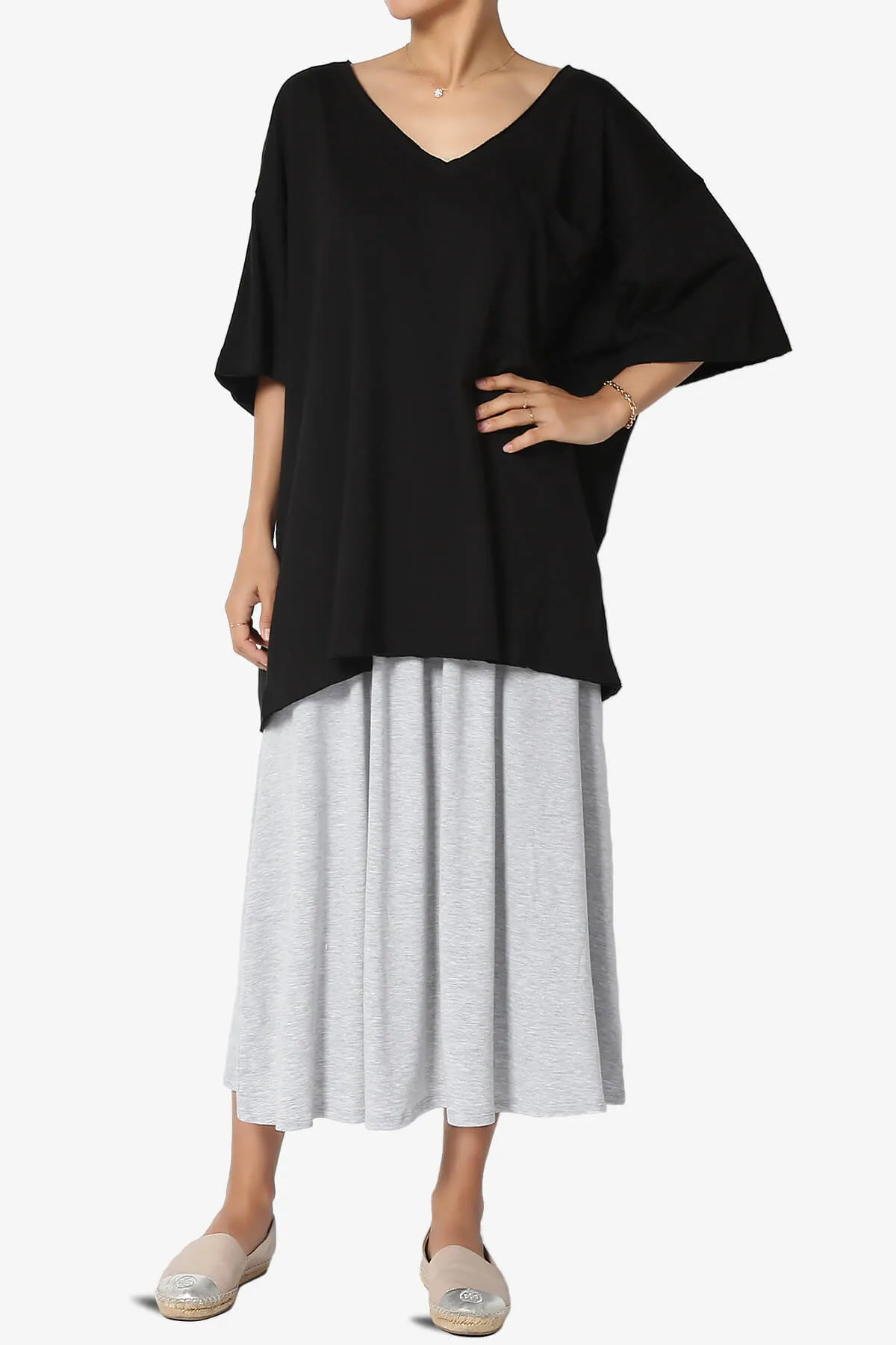 Charlie V Neck Pocket Boyfriend Tee