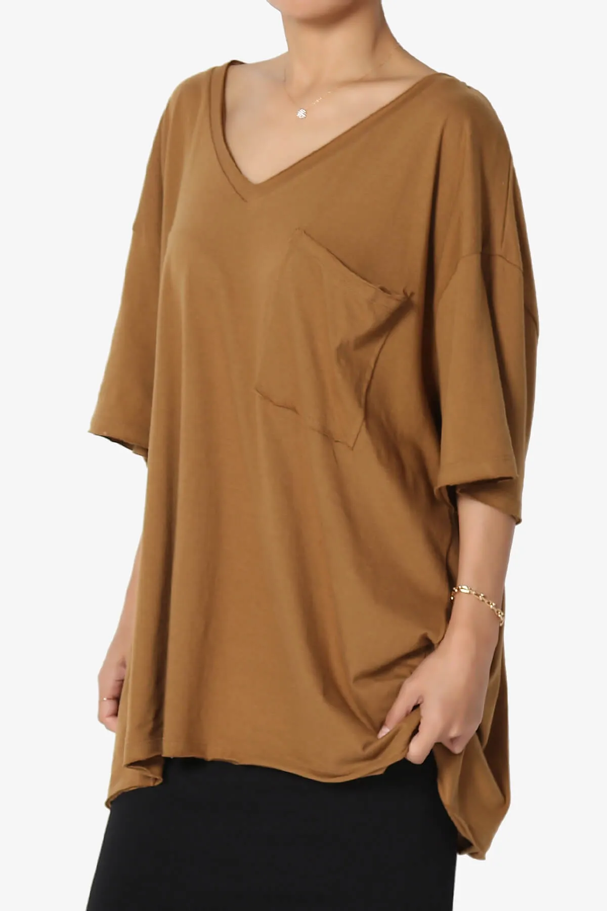 Charlie V Neck Pocket Boyfriend Tee