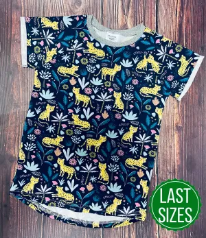 Cheetah Short Sleeve Tee - Grey Neckband
