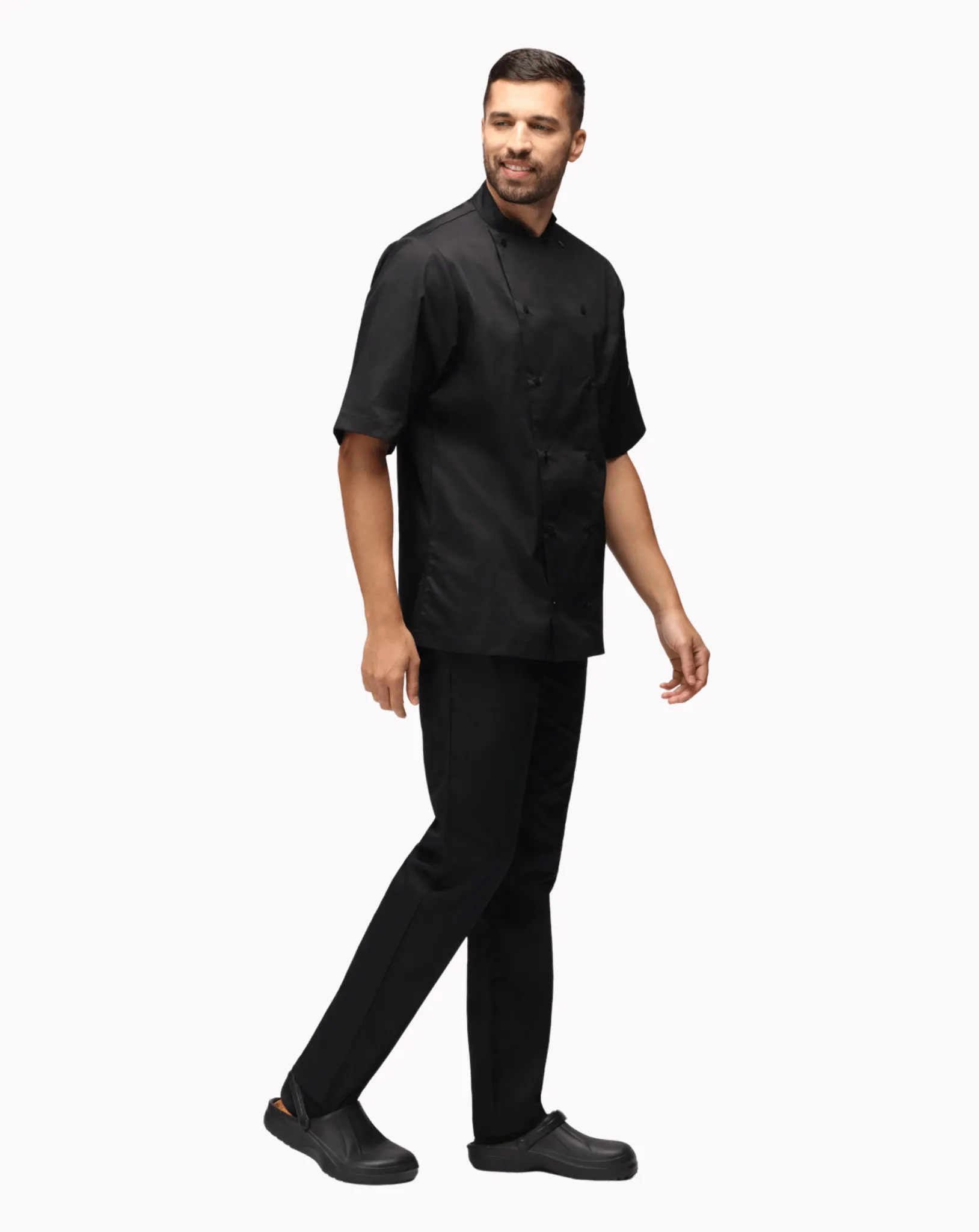 Chefs Jacket Short Sleeve - Black