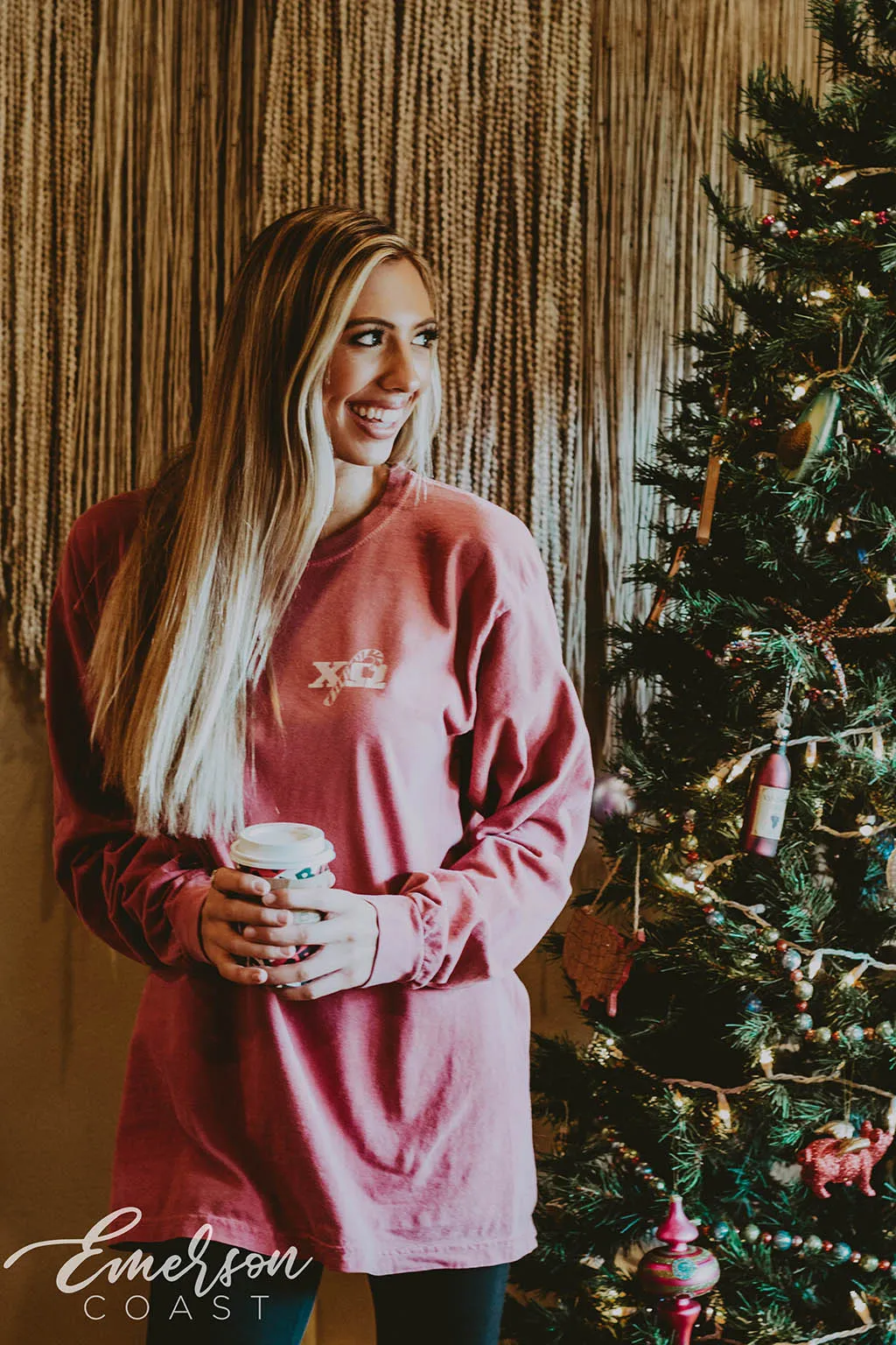 Chi O Owl Christmas Long Sleeve Tee
