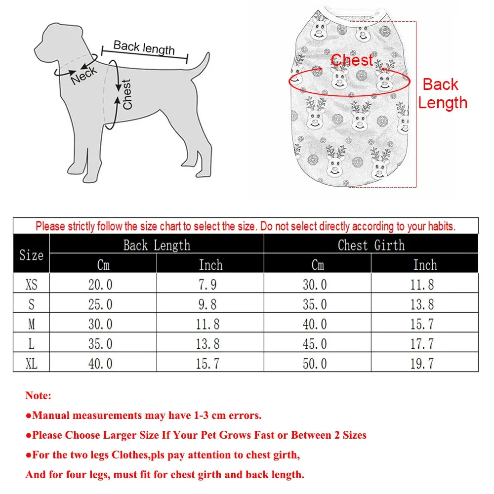 Christmas Inspired Dog Vest Costume
