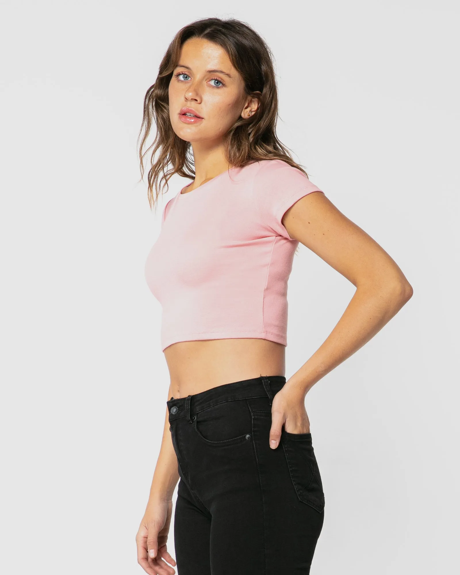 Classic Pink Crop Tshirt