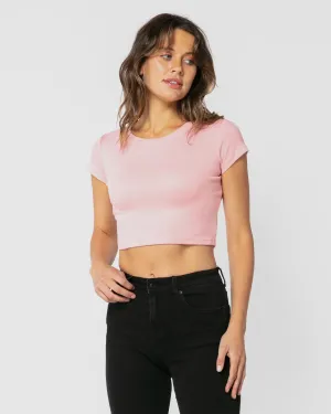 Classic Pink Crop Tshirt