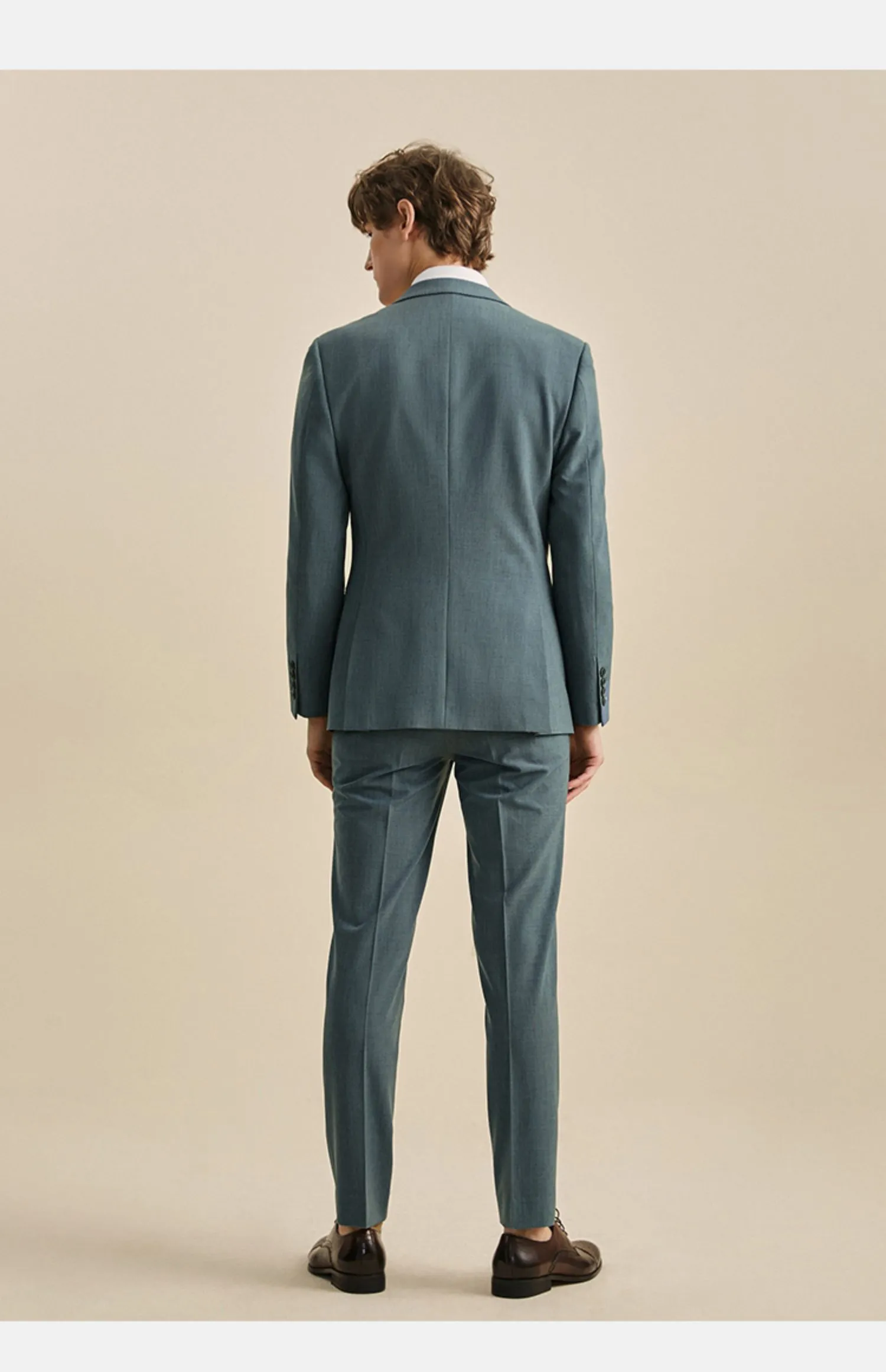 Clementine Groom Airy Blue Suit, Vest, Pants (3 Piece)