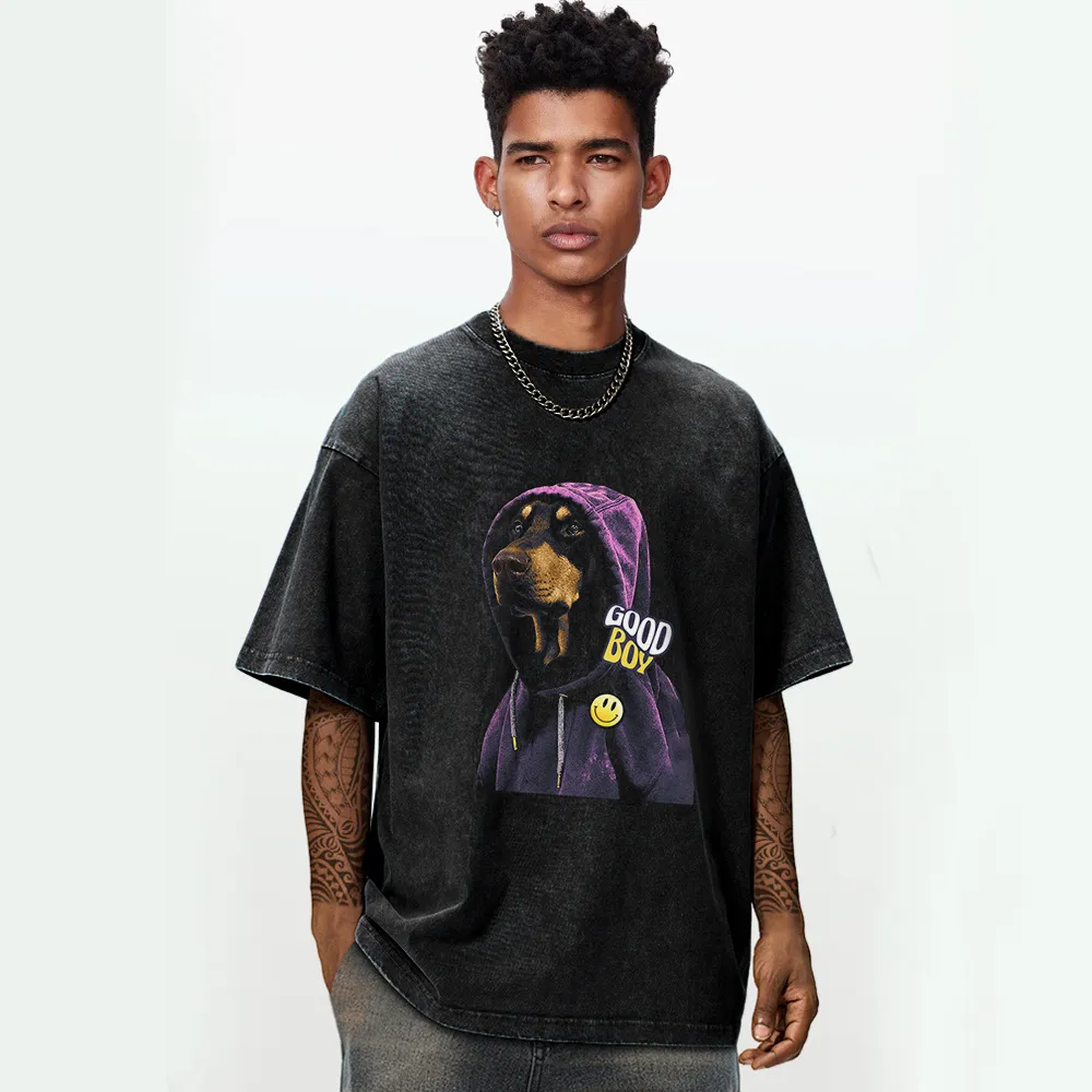 Cool Doberman Pinscher Washed T-Shirt
