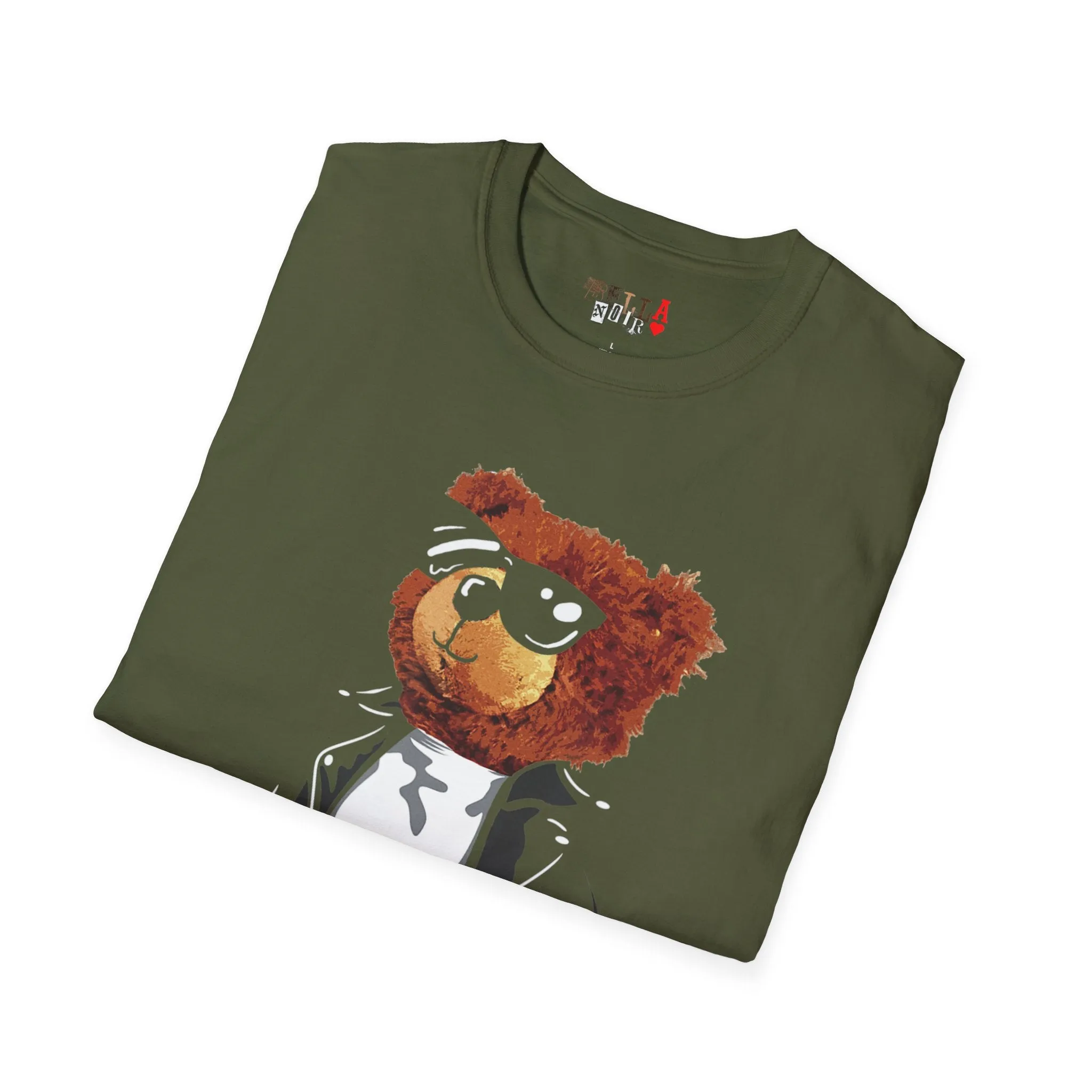 Cool Drippy Bear Unisex Softstyle T-Shirt