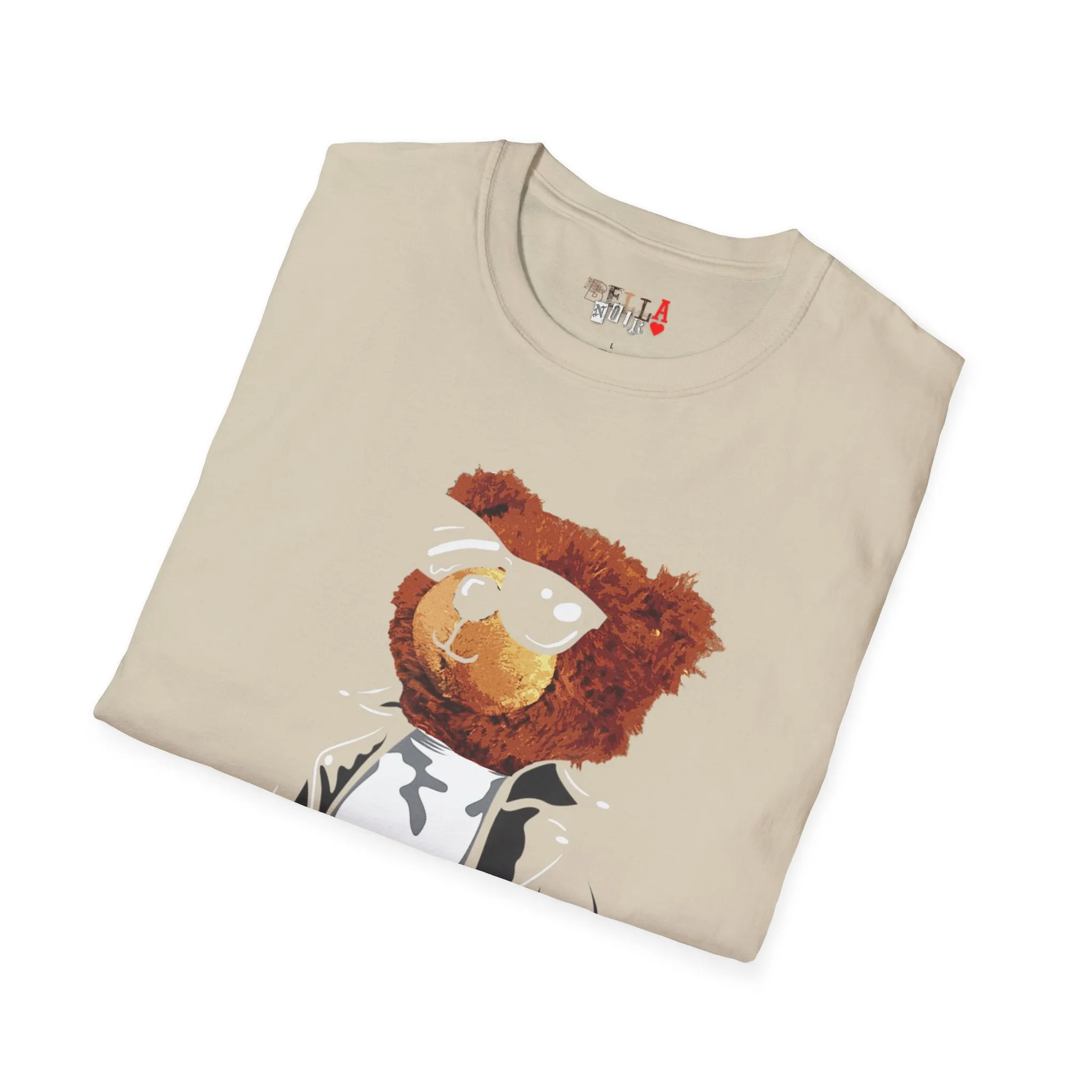 Cool Drippy Bear Unisex Softstyle T-Shirt