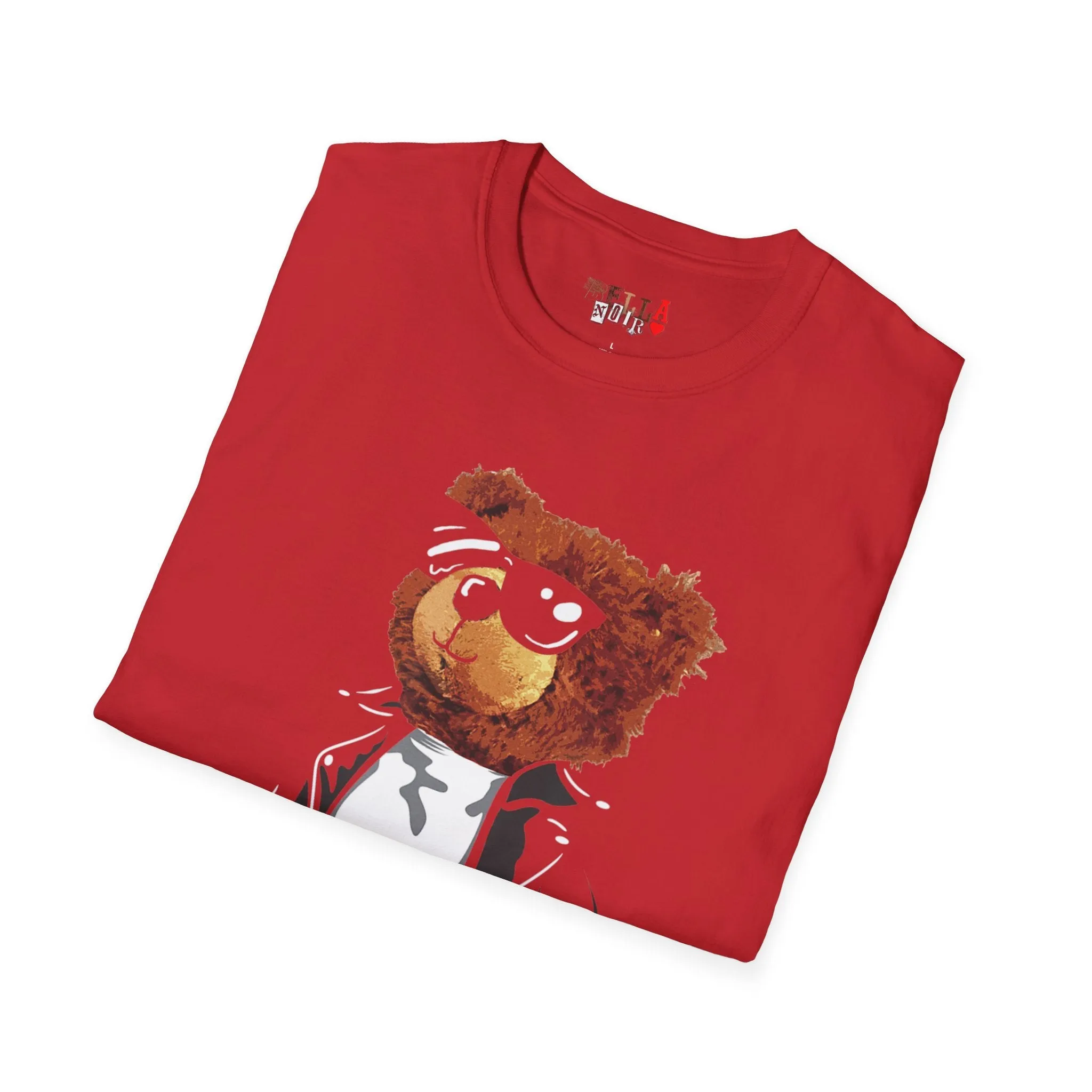 Cool Drippy Bear Unisex Softstyle T-Shirt