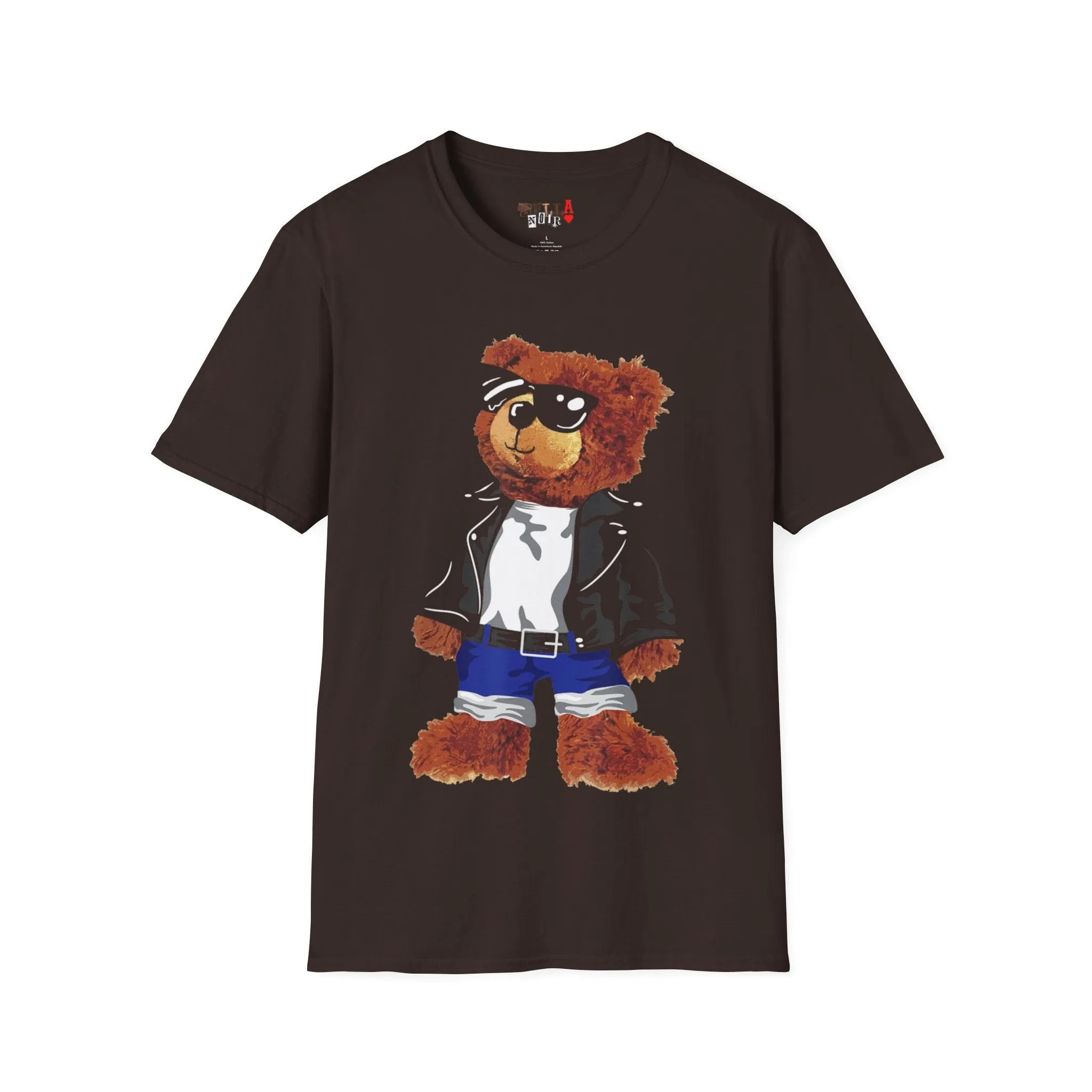 Cool Drippy Bear Unisex Softstyle T-Shirt