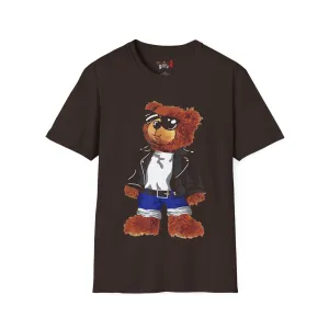 Cool Drippy Bear Unisex Softstyle T-Shirt