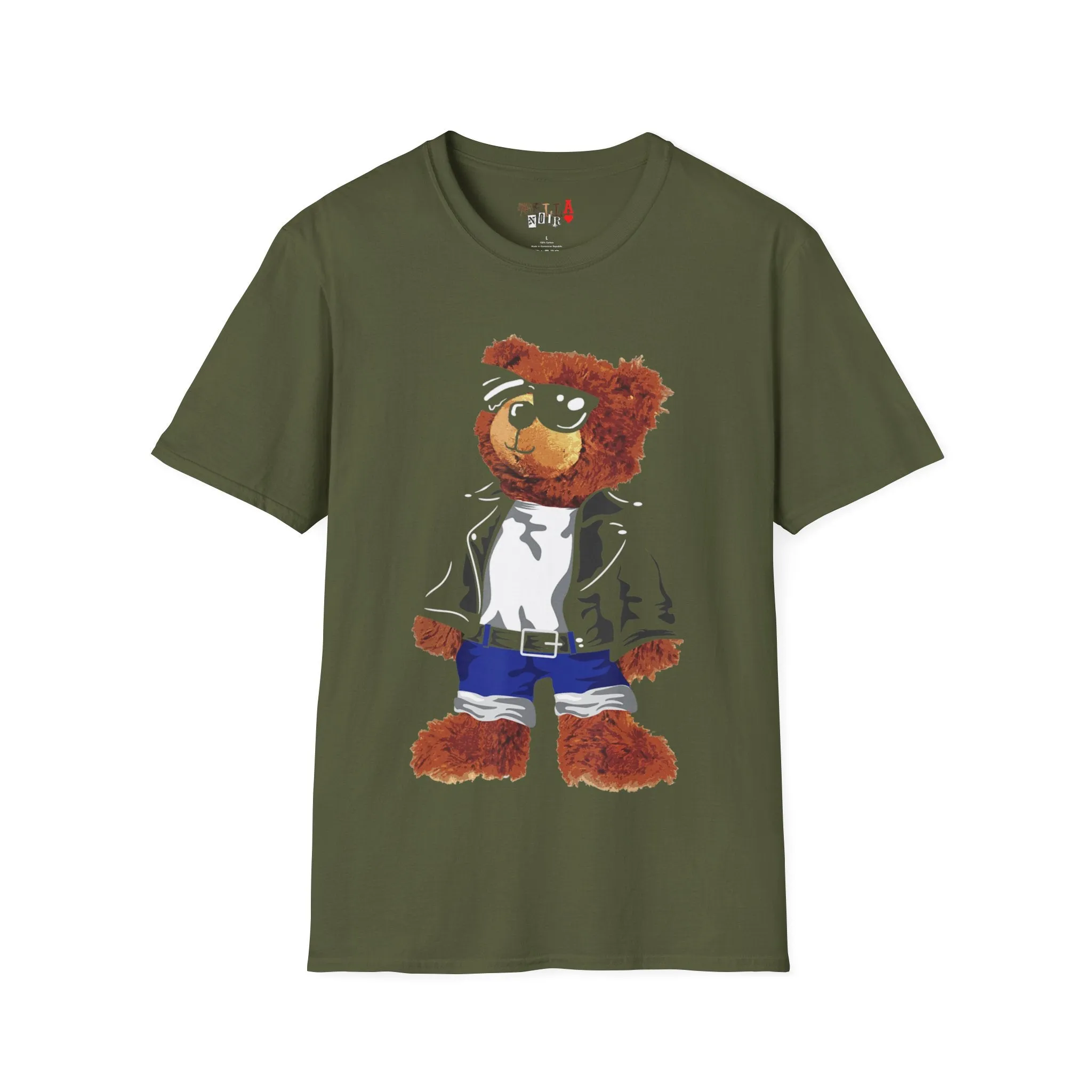 Cool Drippy Bear Unisex Softstyle T-Shirt