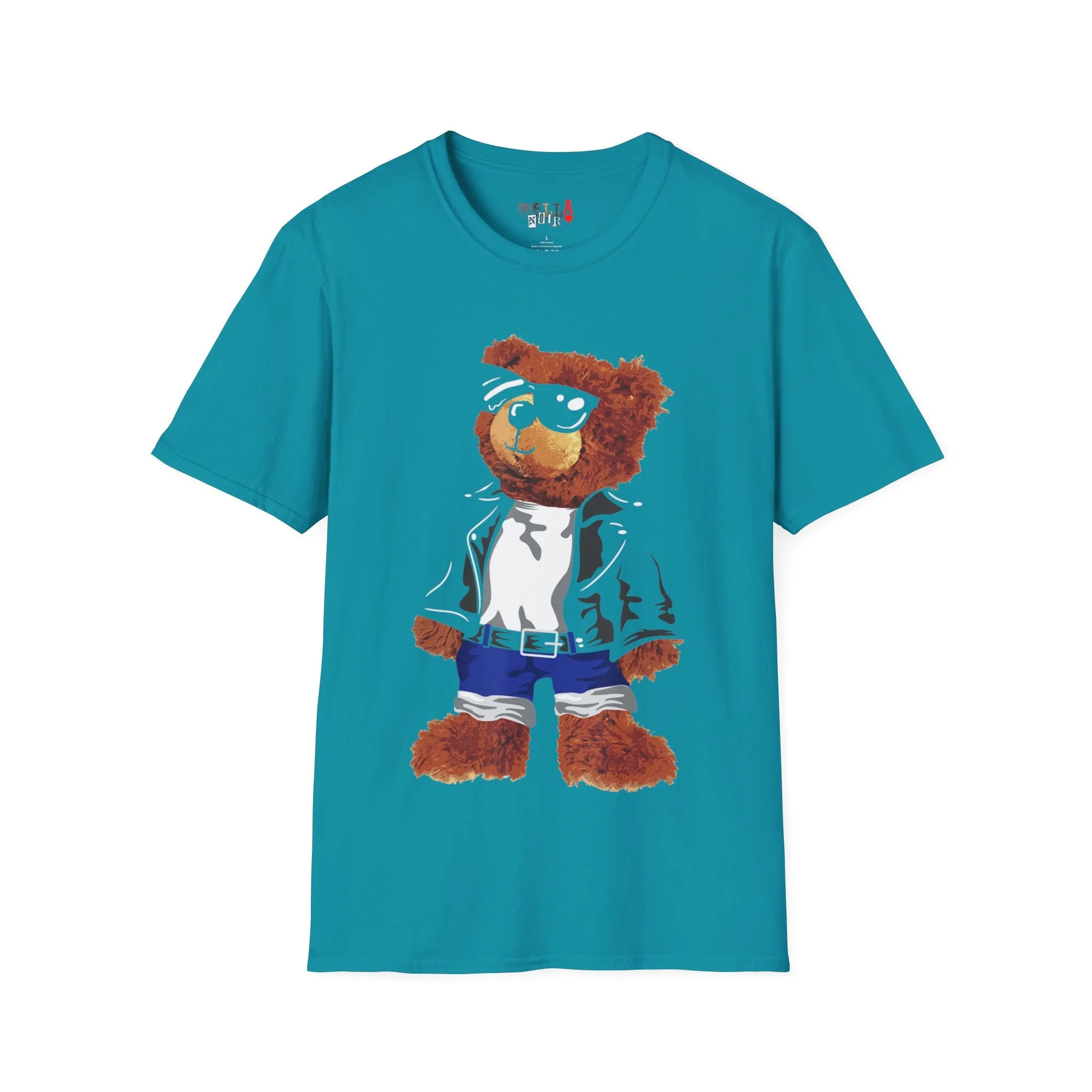 Cool Drippy Bear Unisex Softstyle T-Shirt