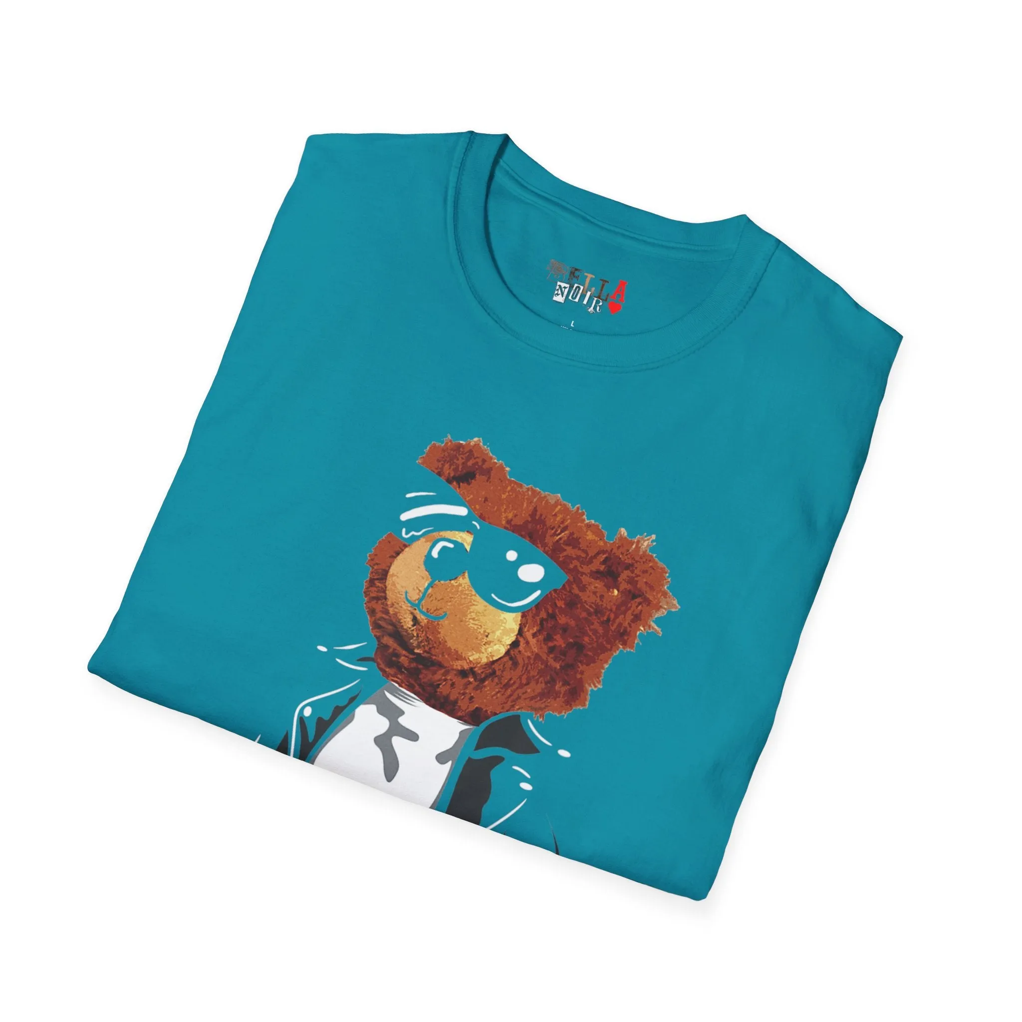 Cool Drippy Bear Unisex Softstyle T-Shirt
