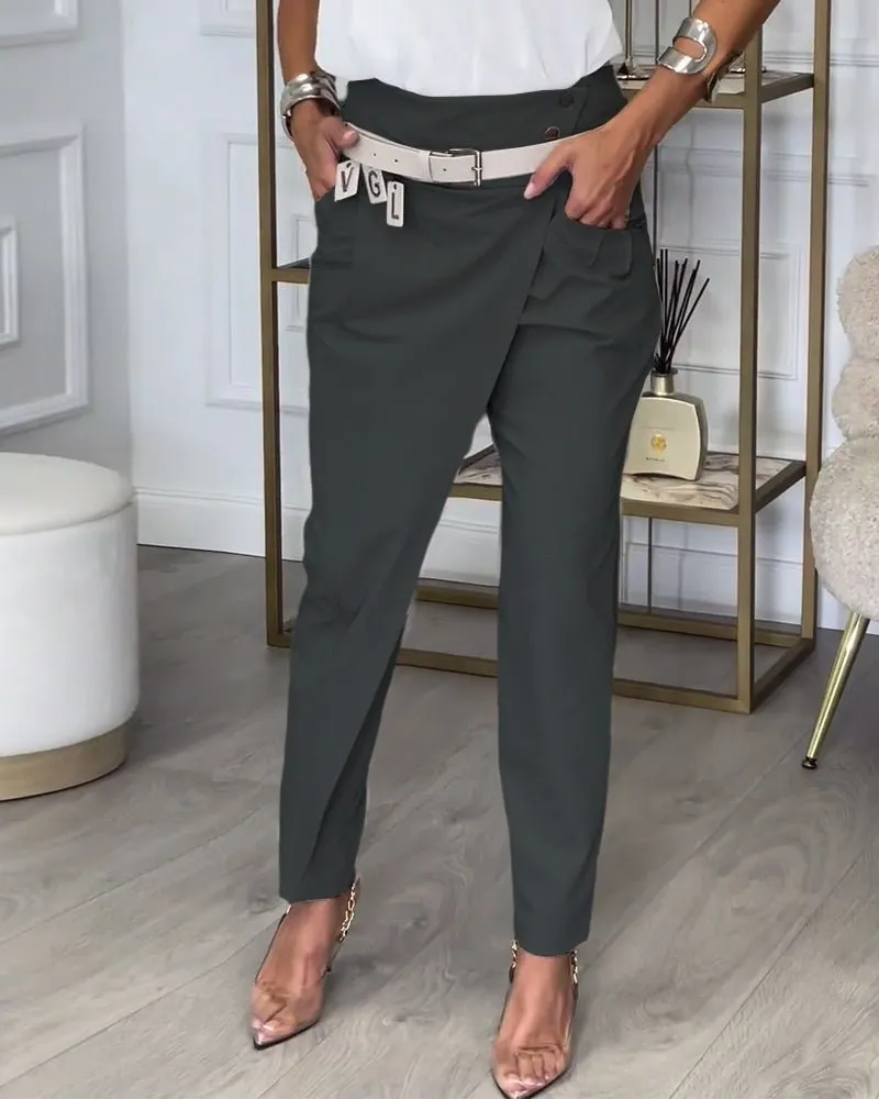 Cora™ | Patchwork Pants with Belt