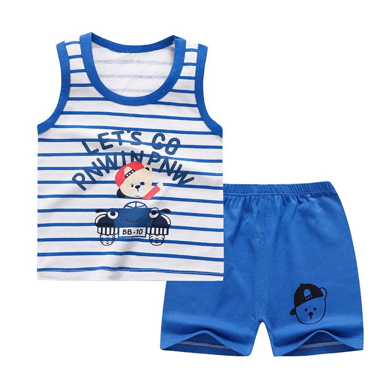Cotton children's vest suit