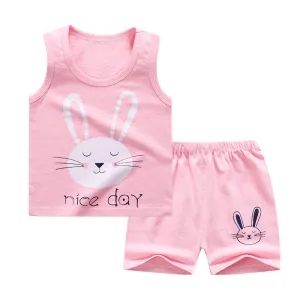 Cotton children's vest suit