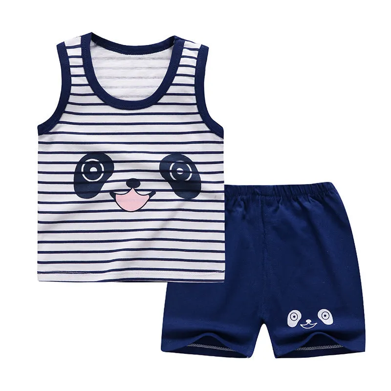 Cotton children's vest suit