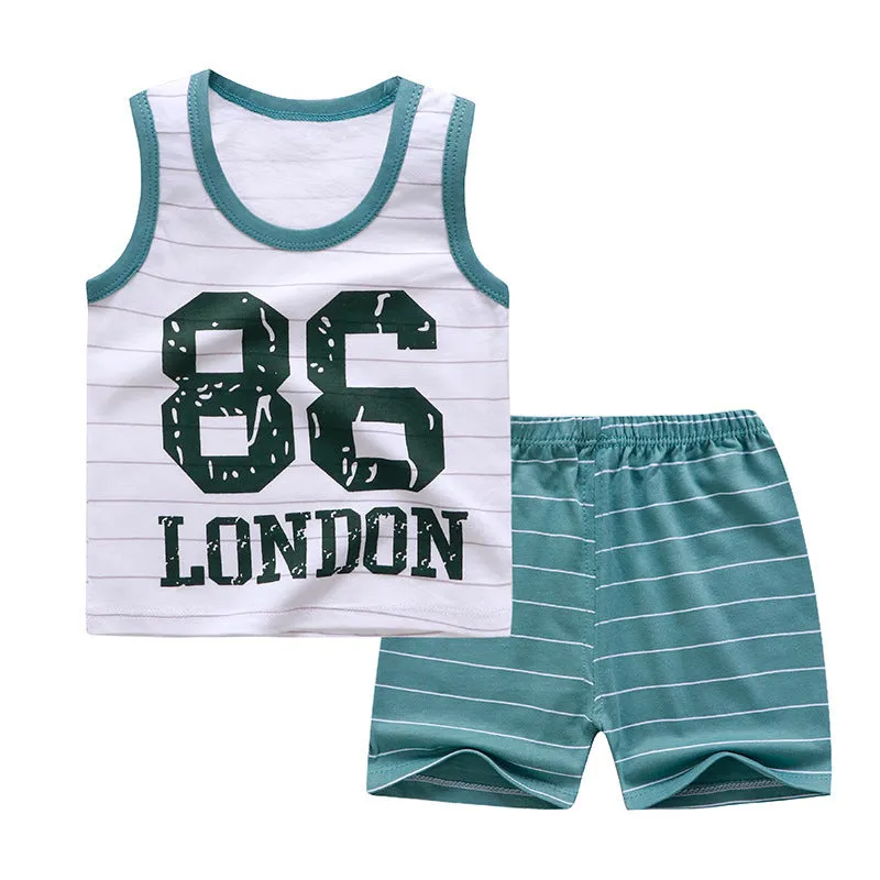 Cotton children's vest suit
