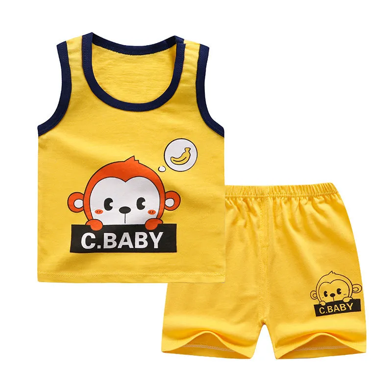 Cotton children's vest suit