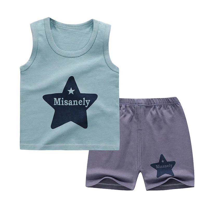 Cotton children's vest suit