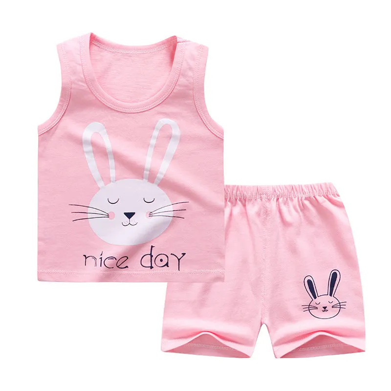 Cotton children's vest suit