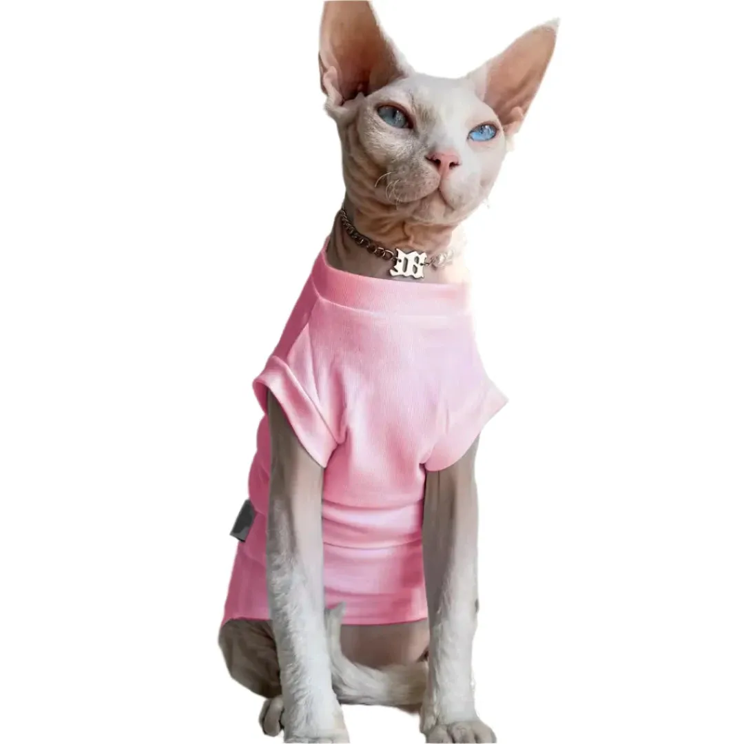 Cotton Sleeveless Vest for Sphynx & Hairless Cats