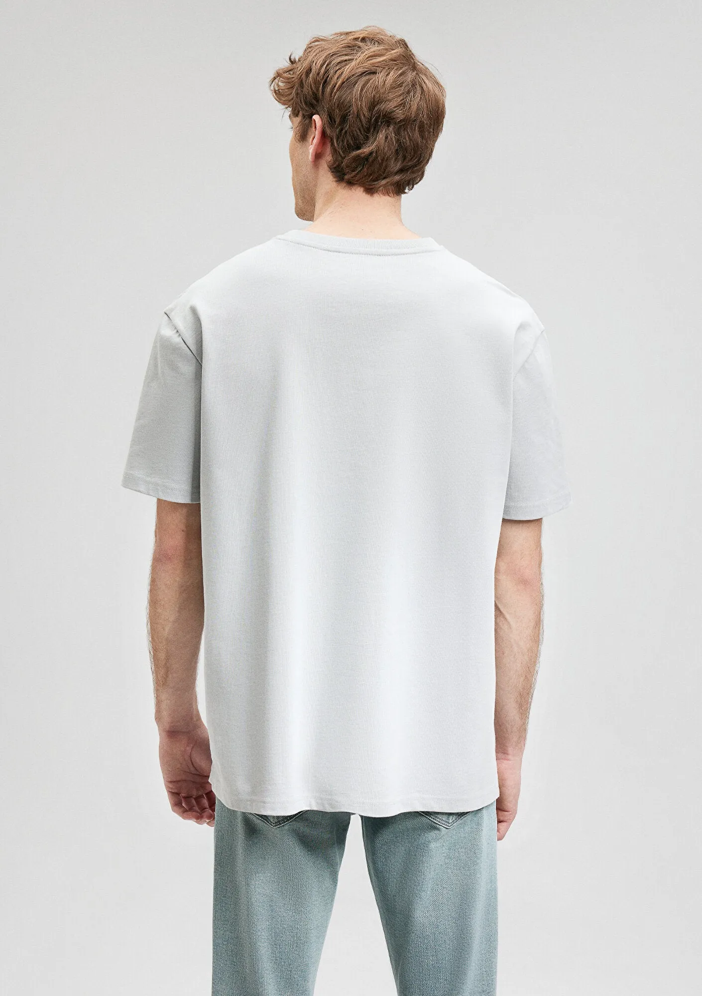 Crew Neck Beige Basic T-Shirt