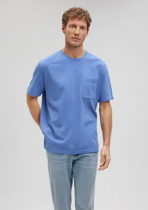Crew Neck Blue Basic T-Shirt