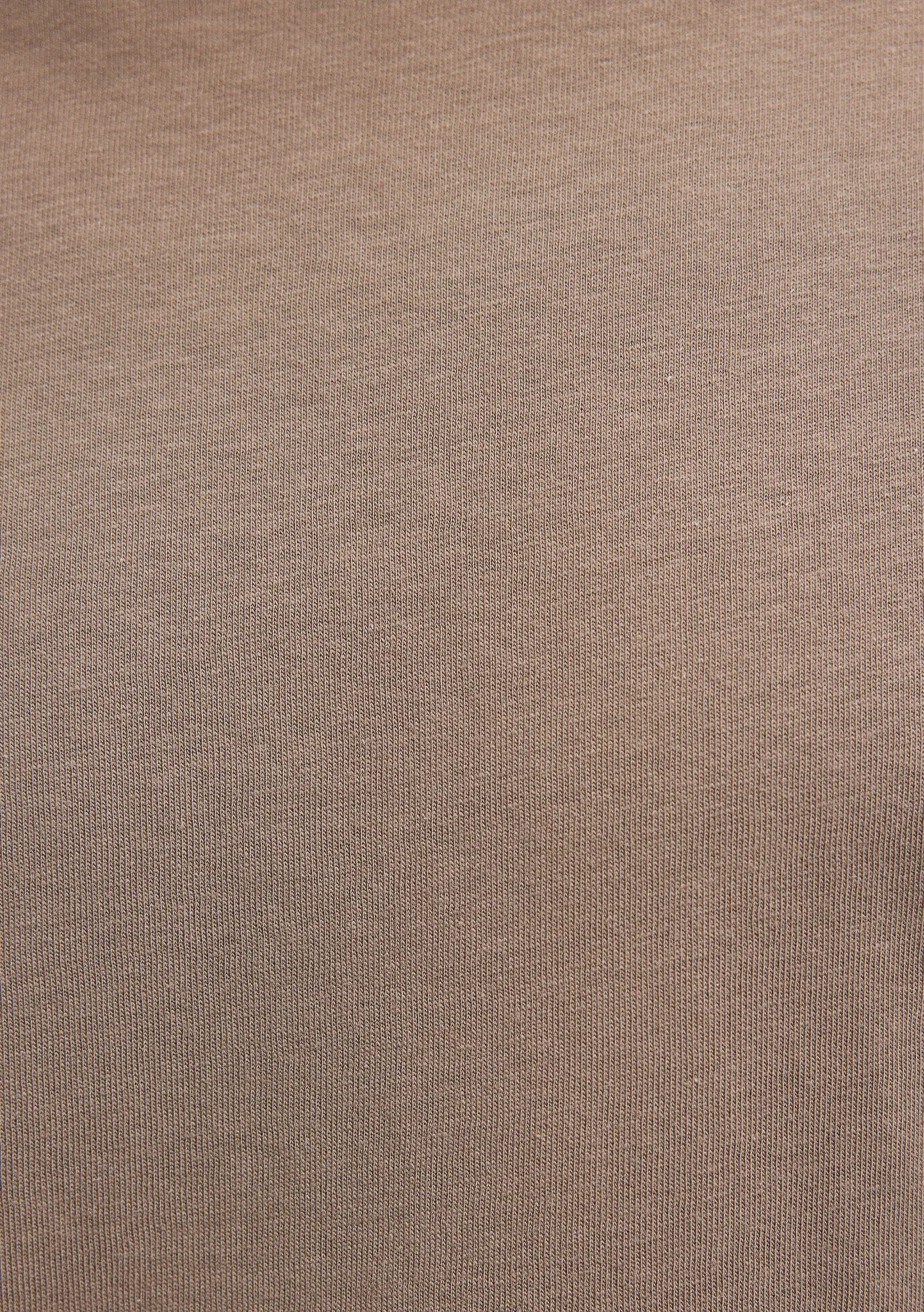Crew Neck Brown Basic T-Shirt
