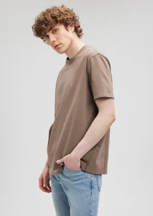 Crew Neck Brown Basic T-Shirt