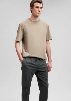 Crew Neck Green Basic T-Shirt