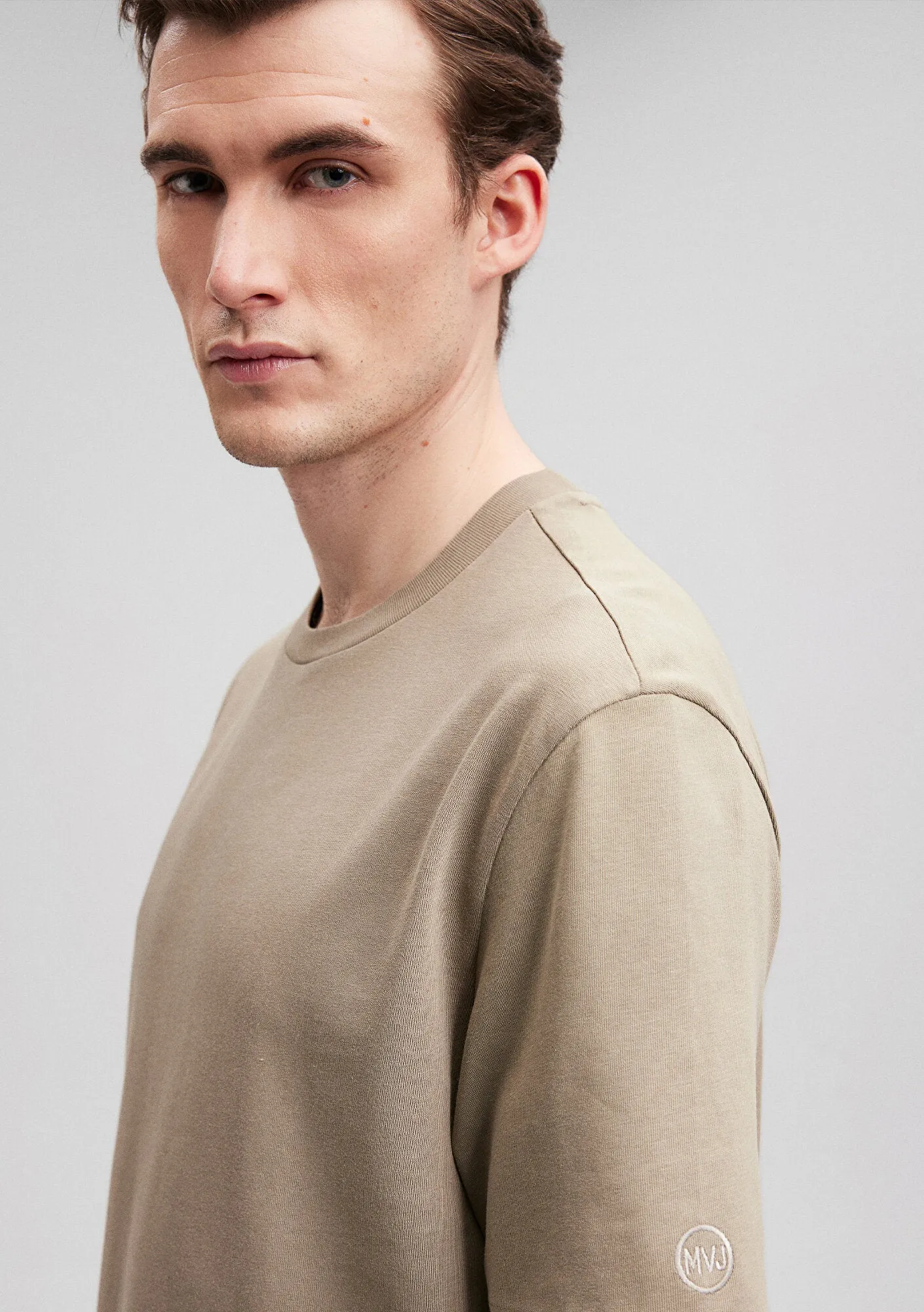 Crew Neck Green Basic T-Shirt