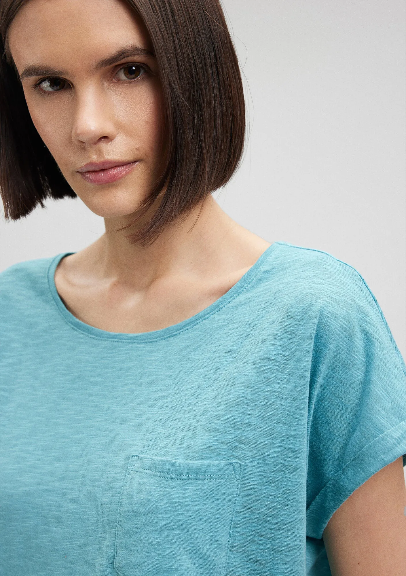 Crew Neck Green Basic T-Shirt