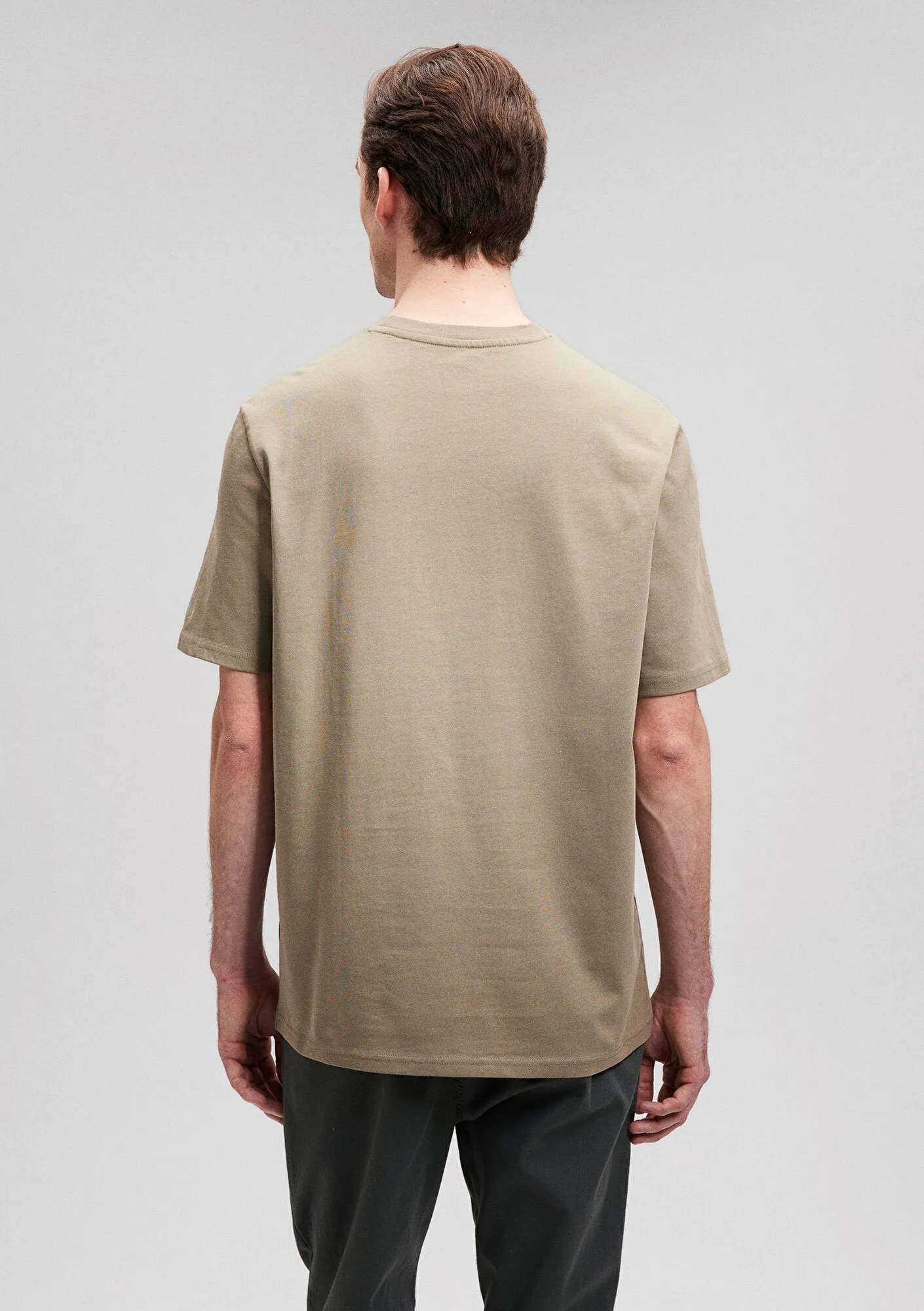 Crew Neck Green Basic T-Shirt