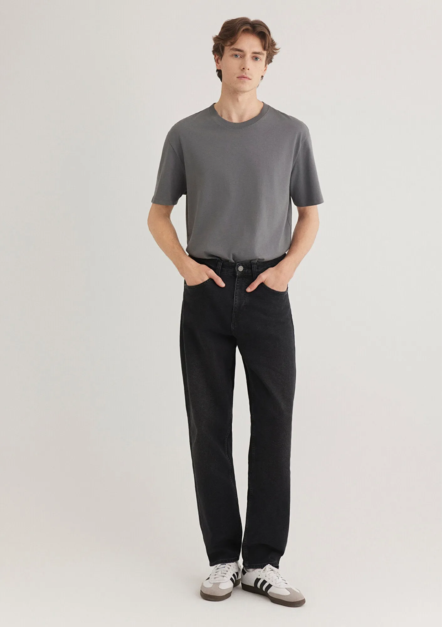 Crew Neck Grey Basic T-Shirt